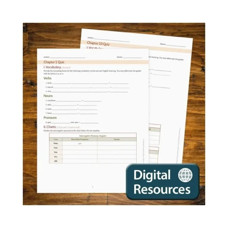 Latin Alive 2 Quiz Packet