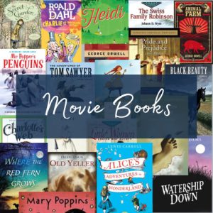 Movie Night Book Stack
