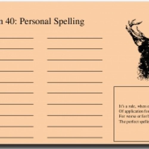 Phonetic Zoo: Personal Spelling Cards