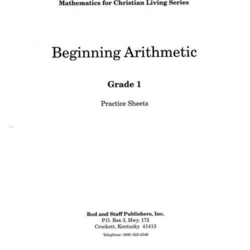 Beginning Arithmetic: Grade 1 Practice Sheets