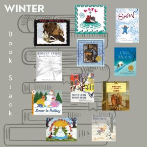 Winter Book Stack
