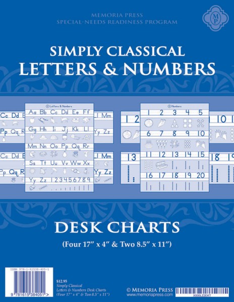 Simply Classical Letters & Numbers Desk Charts