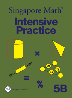 Singapore Math: Level 5B - Intensive Practice (U.S. Edition)