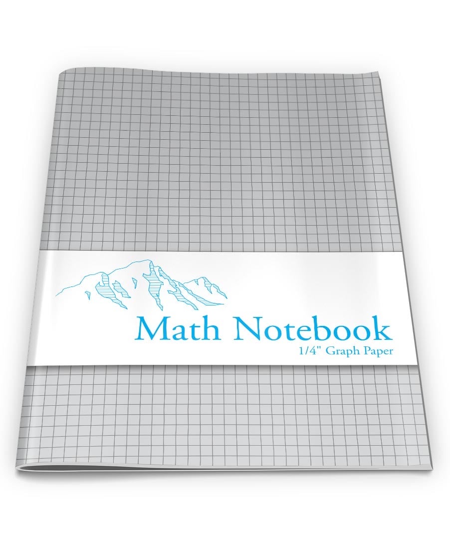 Gridded Math Notebook 1/4"