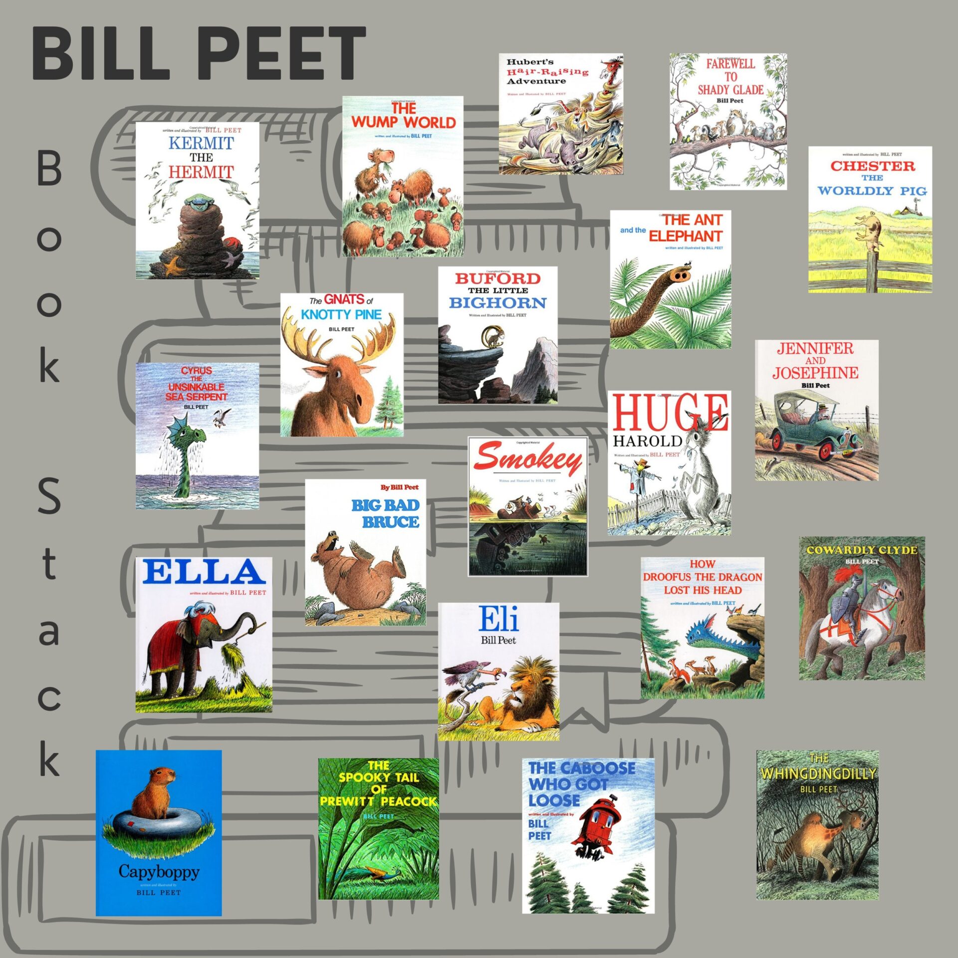 Bill Peet Book Stack