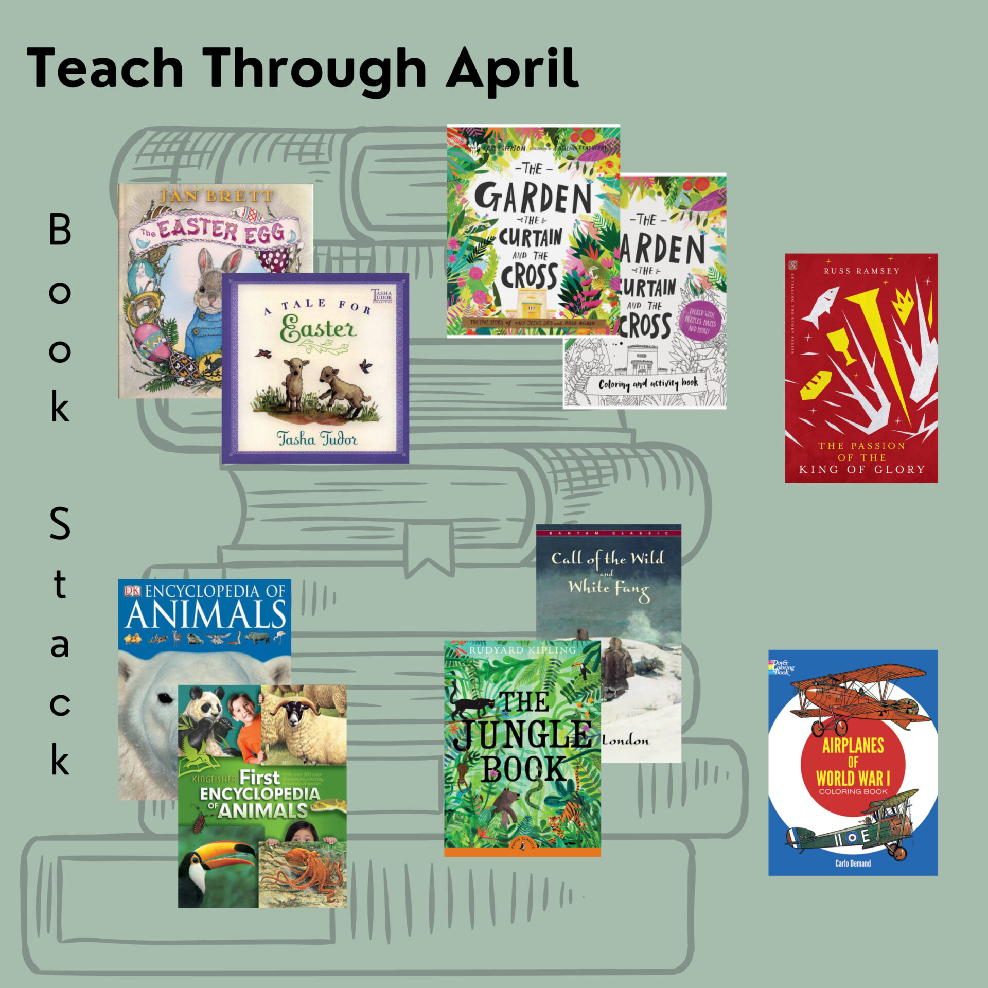Teach Through April Book Stack