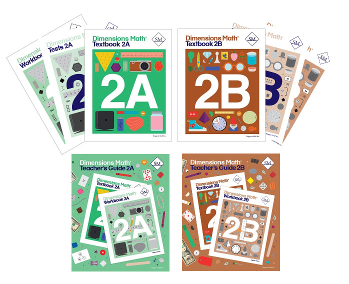 Singapore Dimensions Math: Level 2 A&B - Set