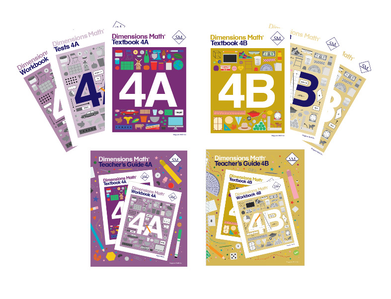 Singapore Dimensions Math: Level 4 A&B - Set