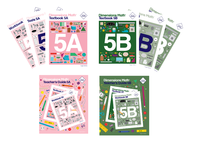 Singapore Dimensions Math: Level 5 A&B - Set