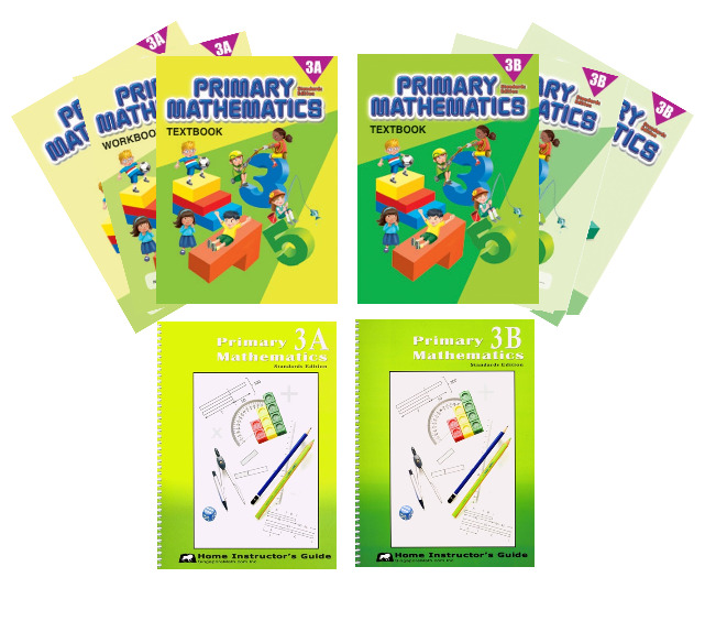 Singapore Primary Mathematics: Level 3A&B - Set with Home Instructor's Guide (Standards Edition)