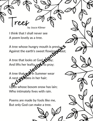 Trees Poem - Free Digital Download