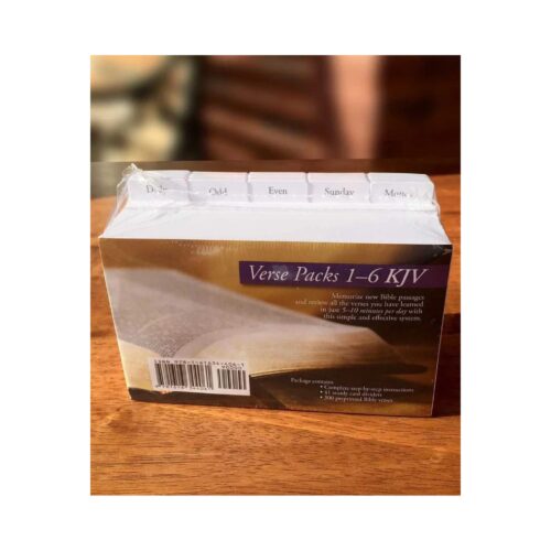 Scripture Memory Verse Cards (KJV 1-6)