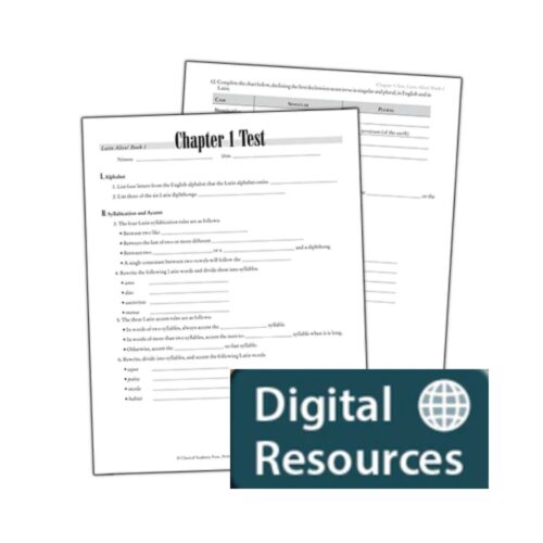 Latin Alive: Book 1 - Test Packet (1-3 Students, PDF)